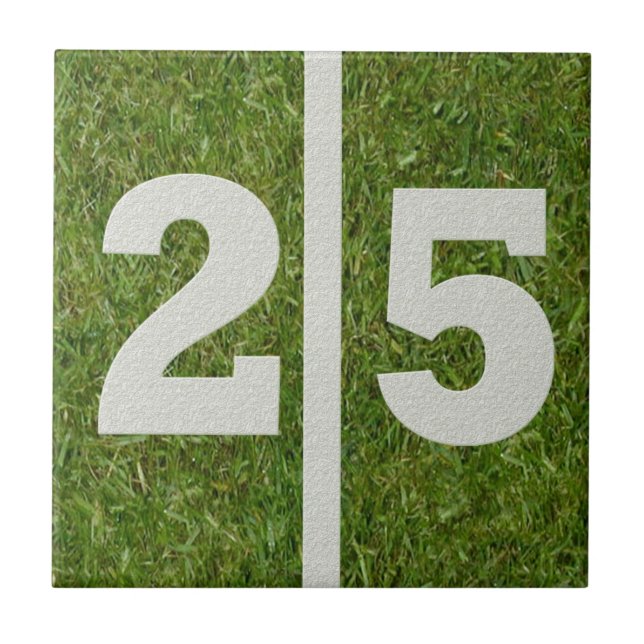 25th Birthday Football Customizable Tile (Front)