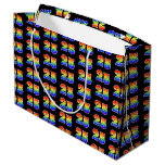[ Thumbnail: 25th Birthday: Fun Rainbow Event Number 25 Pattern Gift Bag ]