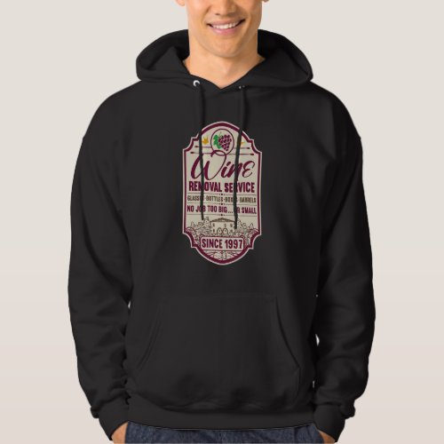 25th Birthday I Label Wine Decanter I Wine Removal Hoodie