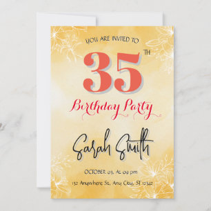 25th Birthday Invitation