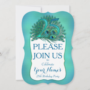 25th Birthday Invitations