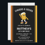 25th birthday invitations Cheers and Beers Funny<br><div class="desc">25th birthday invitations Cheers and Beers Funny</div>