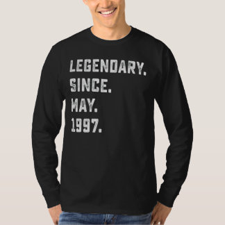 25th Birthday  Legendary Since May 1997 25 Years O T-Shirt