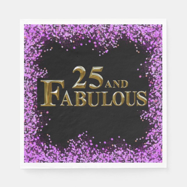 25th Birthday  Napkins (Front)