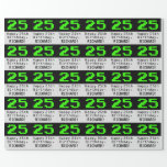 [ Thumbnail: 25th Birthday - Nerdy / Geeky Style "25" and Name Wrapping Paper ]