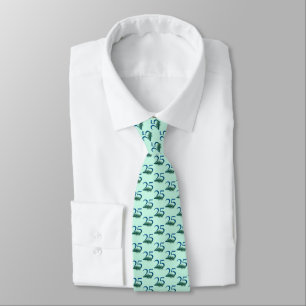25th Birthday or Anniversary Peacock Feathers Neck Tie
