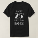 [ Thumbnail: 25th Birthday Party - Art Deco Inspired Look Shirt ]