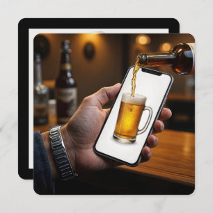 25th Birthday Party Beer Mug Invitation