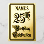 [ Thumbnail: 25th Birthday Party — Elegant Script + Custom Name Invitation ]
