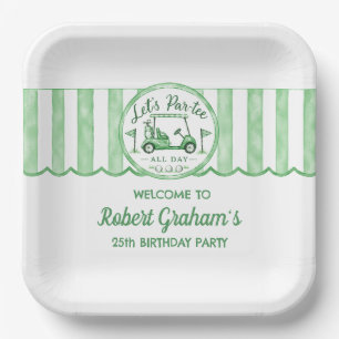 25th Birthday Party Golf Theme Let's Par-tee Paper Plates