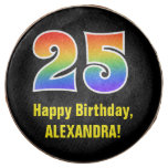 [ Thumbnail: 25th Birthday - Rainbow Spectrum Pattern Number 25 ]