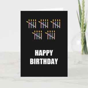 25th Birthday with Candles Card