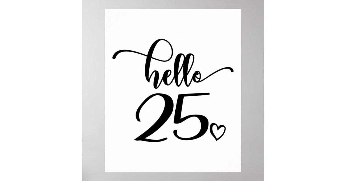 25th-birthday-women-hello-25-cute-25-years-old-poster-zazzle