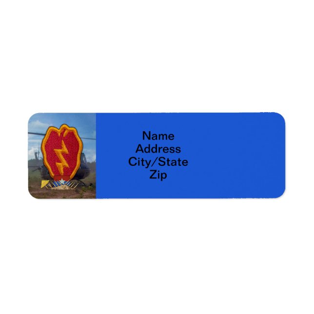 25th INF DIV infantry division veterans Vietnam Label (Front)