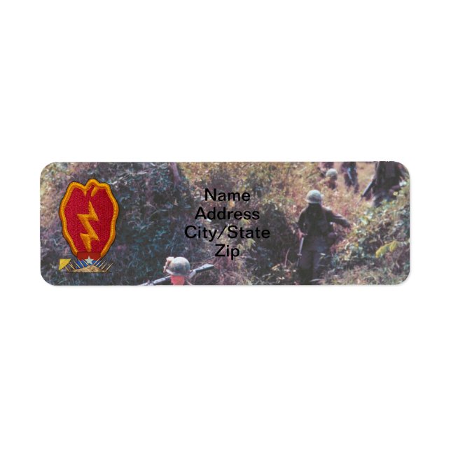 25th INF DIV infantry division veterans Vietnam Label (Front)