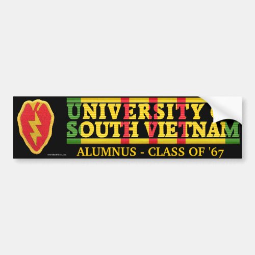 25th Inf Div _ U of South Vietnam Alumnus Sticker