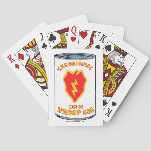 25TH INFANTRY CAN OF WHOOP a** Poker Cards (Back)