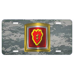 25th Infantry Division ACU Camouflage License Plate