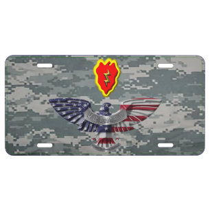 25th Infantry Division ACU Camouflage License Plate