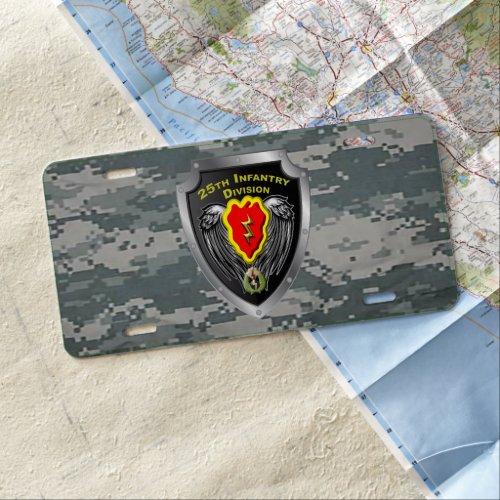 25th Infantry Division ACU Camouflage License Plate