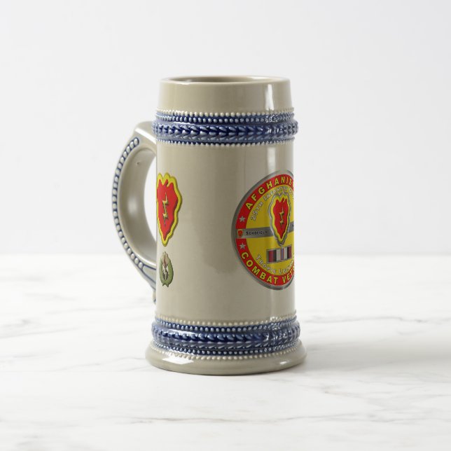 25th Infantry Division Afghanistan Veteran  Beer Stein (Front Left)