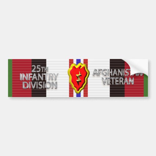 25th Infantry Division Afghanistan Veteran Bumper Sticker