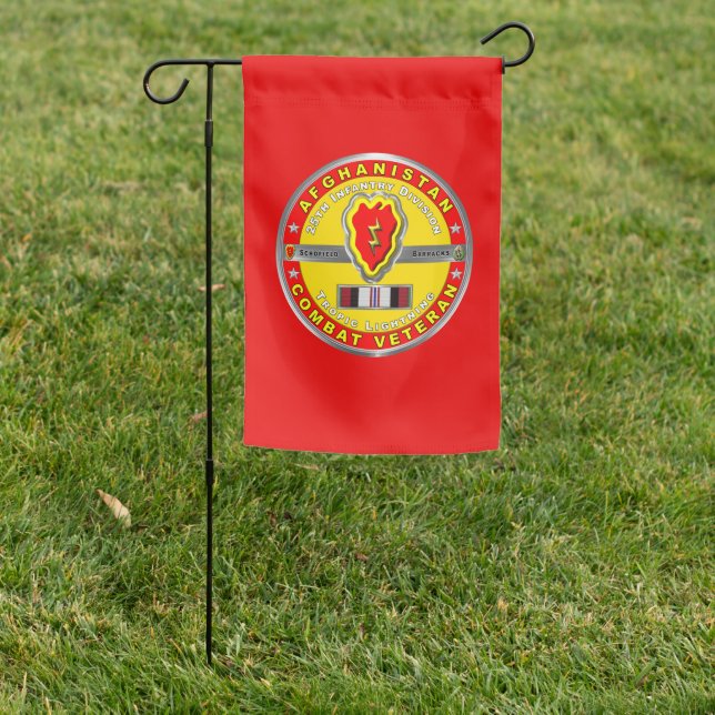 25th Infantry Division Afghanistan Veteran  Garden Flag (In SItu)