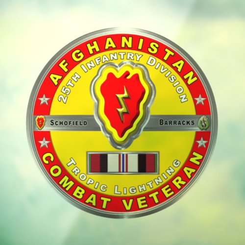 25th Infantry Division Afghanistan Veteran Window Cling