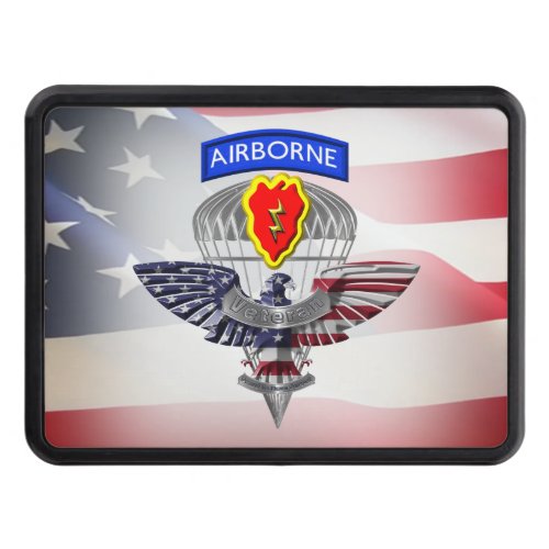 25th Infantry Division Airborne Veteran Hitch Cover