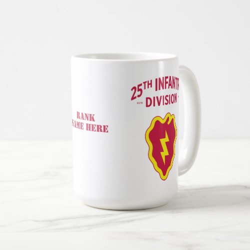 25th Infantry Division Badge Customizable Coffee Mug