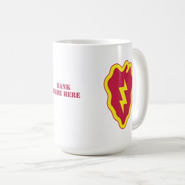25th Infantry Division Badge - Personalized Coffee Mug (Front Right)