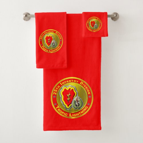 25th Infantry Division  Bath Towel Set