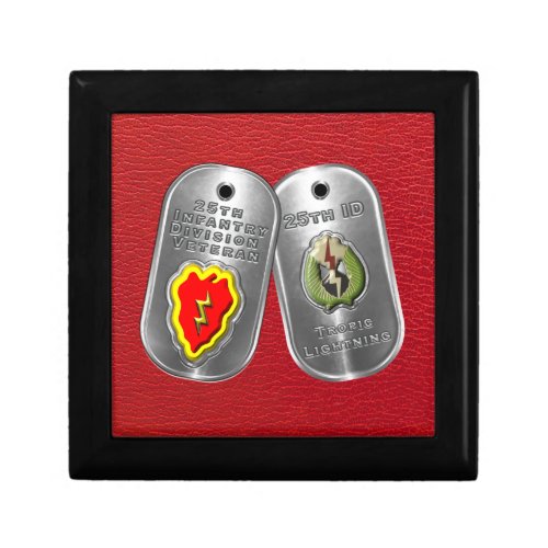 25th Infantry Division Dog Tags Gift Box