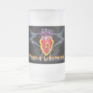 25th Infantry Division  Frosted Glass Beer Mug