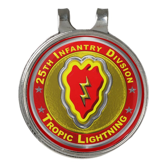 25th Infantry Division  Golf Hat Clip (Front)