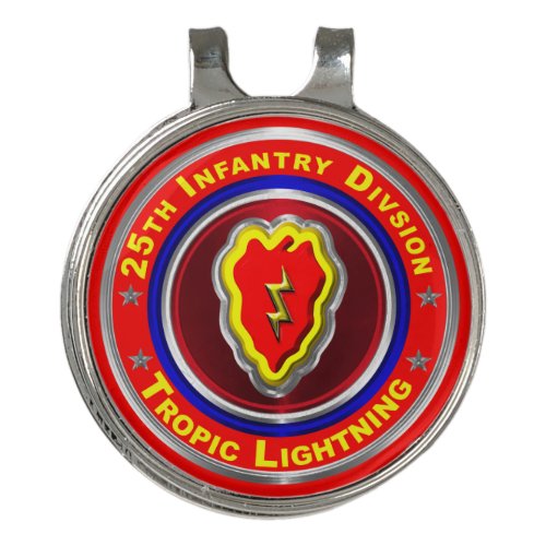 25th Infantry Division  Golf Hat Clip