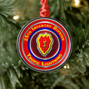 25th Infantry Division Keepsake Christmas Metal Ornament