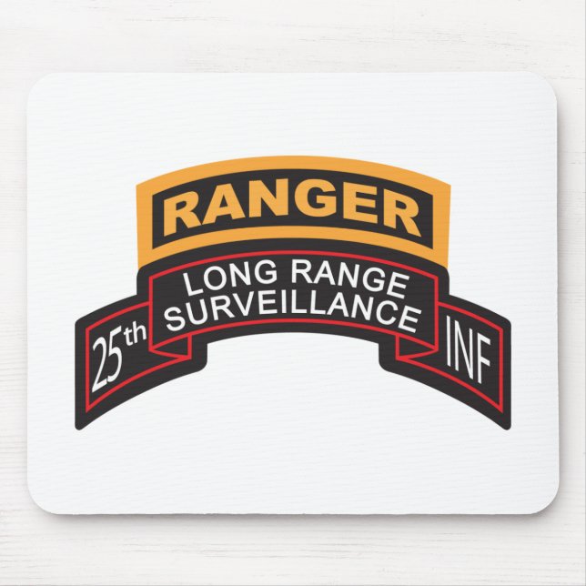 25th Infantry Division LRS Scroll, Ranger Tab Mouse Pad (Front)