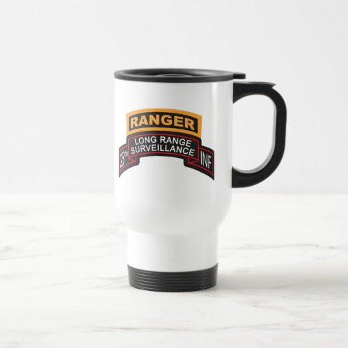 25th Infantry Division LRS Scroll Ranger Tab Travel Mug