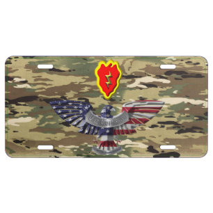 25th Infantry Division New Camouflage License Plate