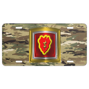 25th Infantry Division New Camouflage License Plate