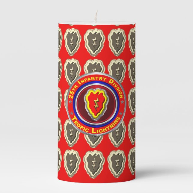 25th Infantry Division  Pillar Candle (Front)