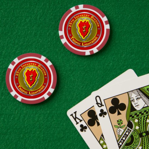 25th Infantry Division  Poker Chips