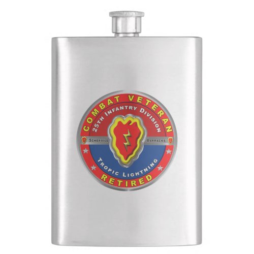 25th Infantry Division Retired Flask