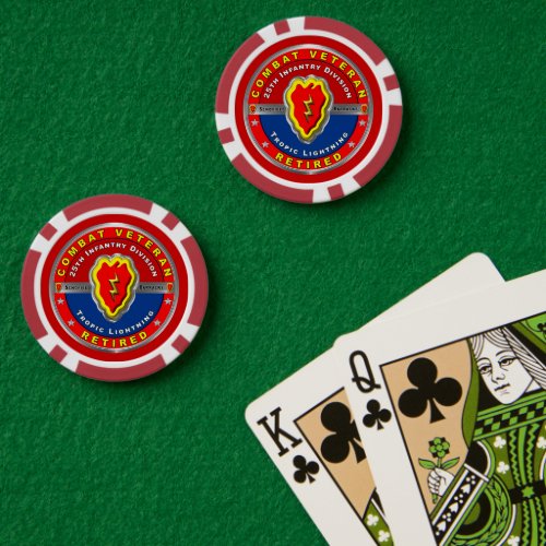 25th Infantry Division Retired Poker Chips