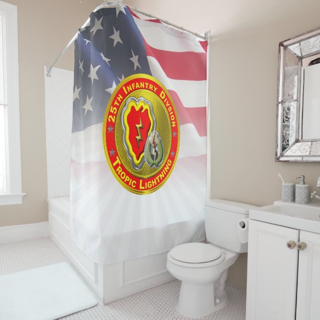 25th Infantry Division  Shower Curtain (In Situ)