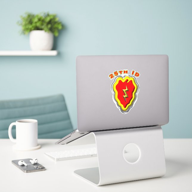 25th Infantry Division  Sticker (Laptop On Desk)