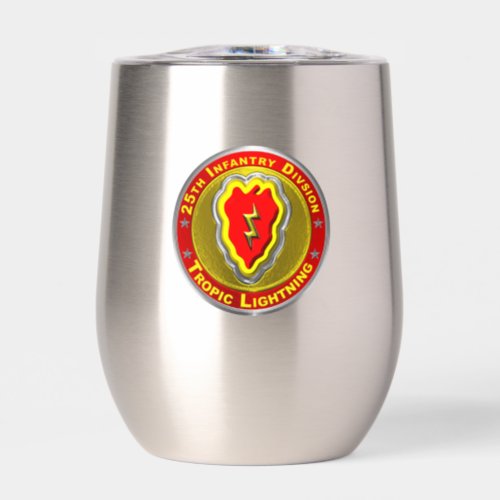 25th Infantry Division  Thermal Wine Tumbler