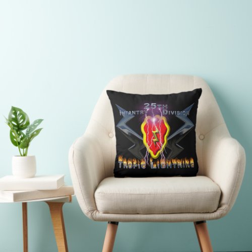 25th Infantry Division  Throw Pillow