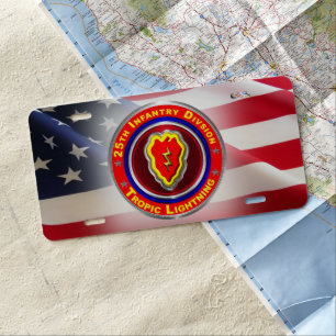 25th Infantry Division “Tropic Lighting” License Plate